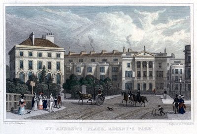 St Andrews Place, Regents Park, London, 1828 by William Radclyffe