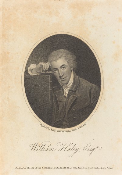 William Hayley, Esq. by William Ridley after George Romney