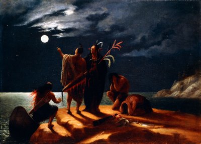 Indians Experiencing a Lunar Eclipse by William Rimmer