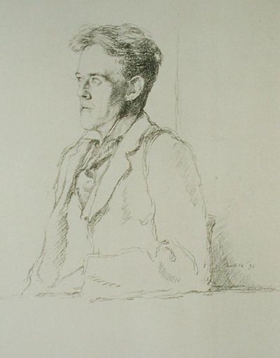 Portrait of Hilaire Belloc by William Rothenstein
