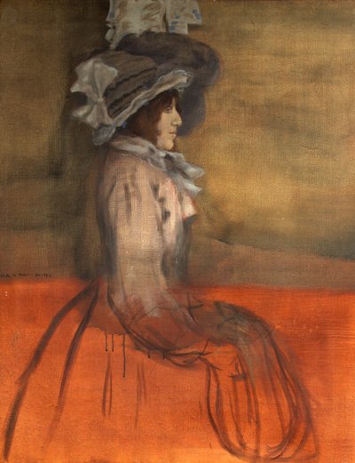 Portrait of a Lady in Hat by William Rothenstein