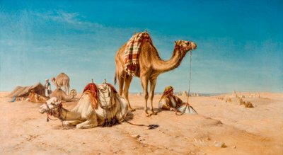 A Halt in the Desert by William Snr. Luker
