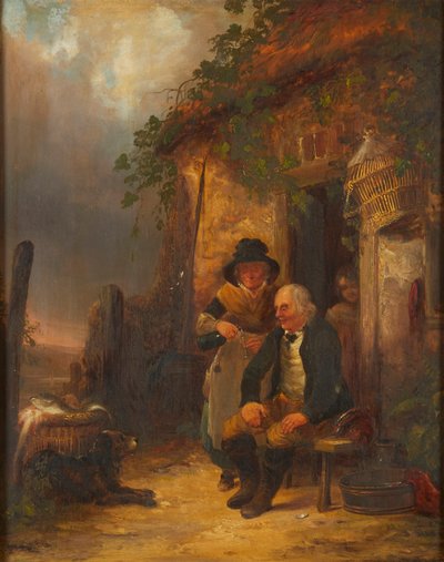 A Wee Dram by William Snr. Shayer