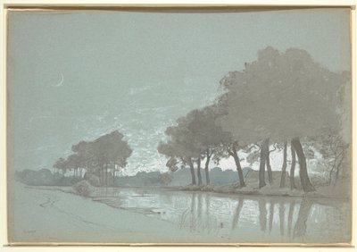 Canal Scene Near Bruges, Belgium by William Stanley Haseltine