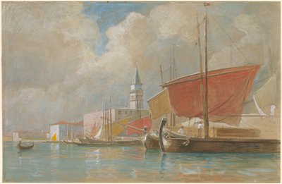 Shipping Along the Molo in Venice by William Stanley Haseltine