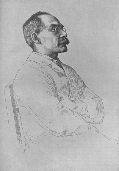 Portrait of Rudyard Kipling by William Strang