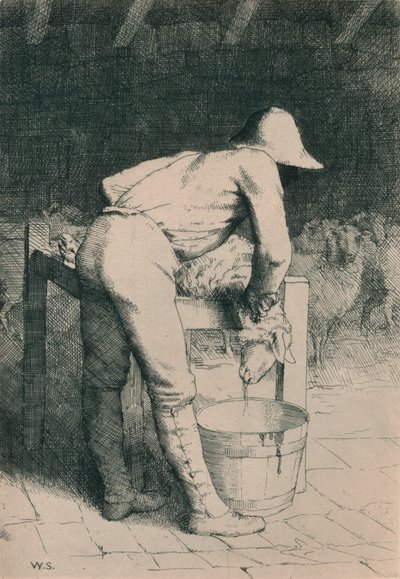 The Butcher and the Sheep, c1916 by William Strang