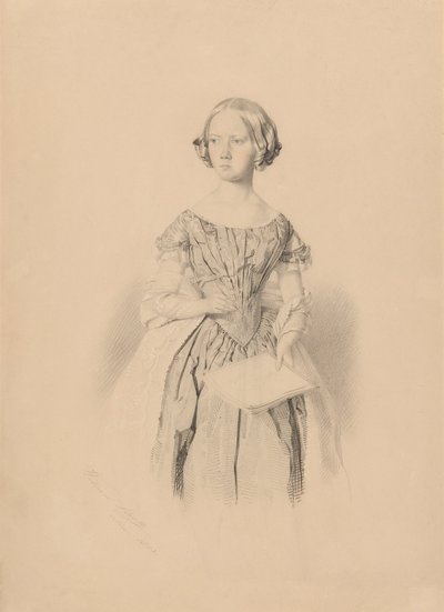 Young Woman Holding a Book by William Strutt