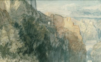 Katz Castle with a View of Rheinfels Castle by Joseph Mallord William Turner