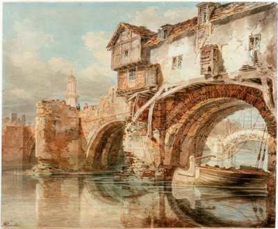 The Old Welsh Bridge in Shrewsbury by Joseph Mallord William Turner