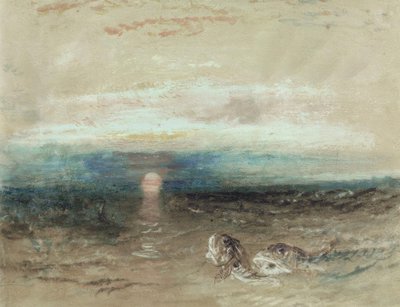 Sunset Over the Sea with Gurnards by Joseph Mallord William Turner