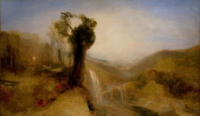 Southern Landscape with an Aqueduct and Waterfall by Joseph Mallord William Turner