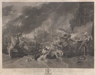 The Battle at La Hogue by William Woollett