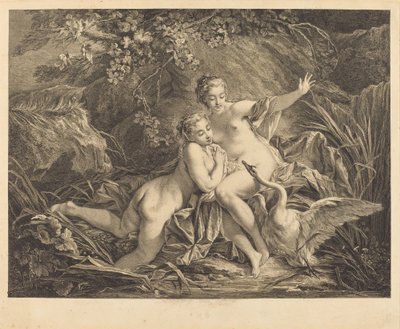 Jupiter and Leda by William Wynne Ryland after François Boucher