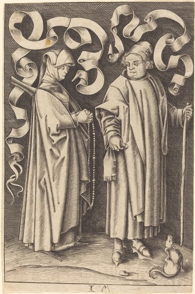 The Churchgoers by William Young Ottley after Israhel van Meckenem