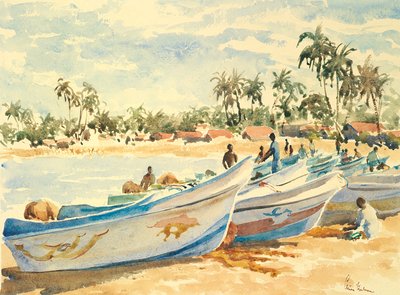 Fishing boats, beached by Wilson Clive