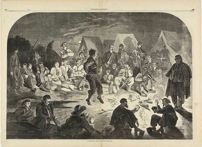 A Bivouac Fire on the Potomac by Winslow Homer