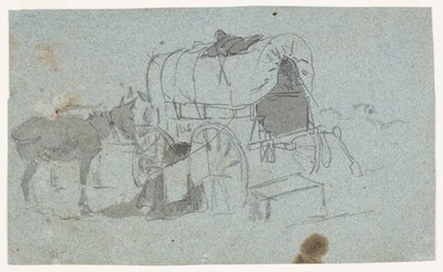 Army Wagon and Mule by Winslow Homer