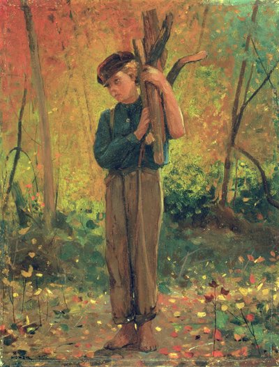 Boy Holding Logs, 1873 by Winslow Homer