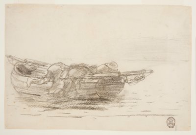 Fishermen Climbing over Gunwales, Cullercoats, England by Winslow Homer