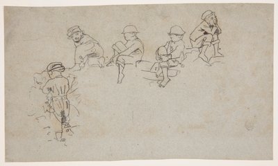 Five Sketches of Young Boys by Winslow Homer