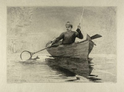 Fly Fishing, Saranac Lake by Winslow Homer