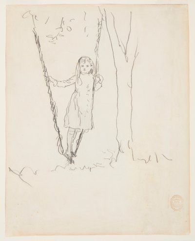 Girl Standing on a Swing by Winslow Homer