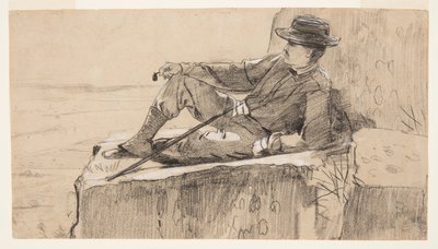 Mountain Climber Resting by Winslow Homer