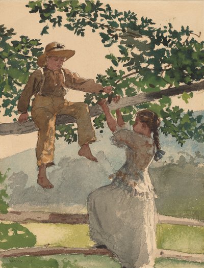 On the Fence by Winslow Homer