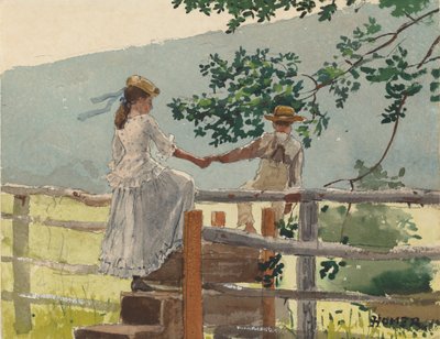 On the Stile by Winslow Homer