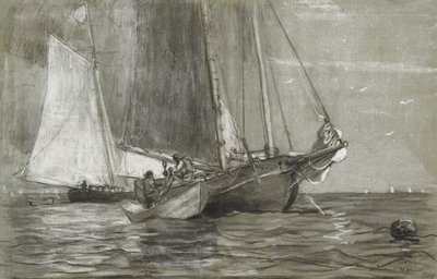 Schooner at Anchor by Winslow Homer