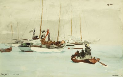 Schooners at Anchor, Key West by Winslow Homer
