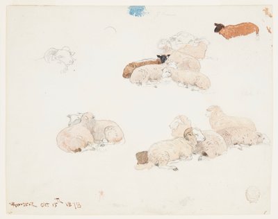 Sheep Resting by Winslow Homer