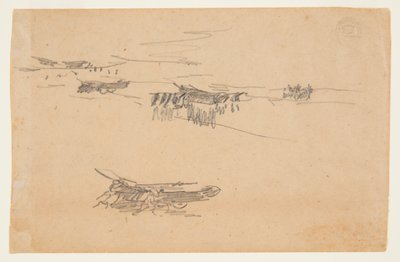 Sketches of Dories on Carriages by Winslow Homer