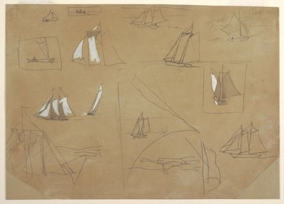 Sketches of Sailing Boats by Winslow Homer