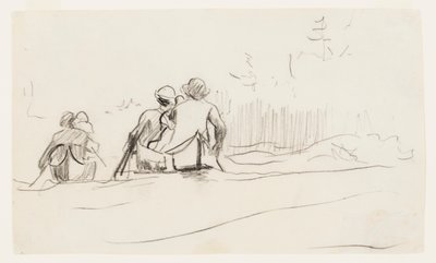 Stern View of Two Canoes by Winslow Homer