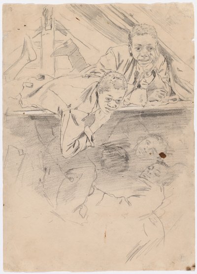 Study for "Army Boots" (verso) by Winslow Homer