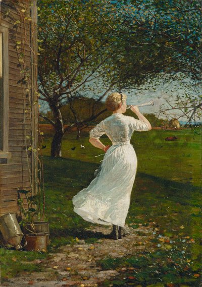 The Dinner Horn by Winslow Homer