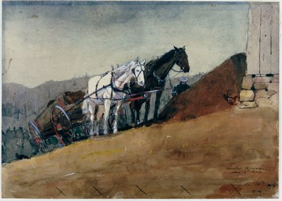 The Hilltop Barn - Houghton Farm by Winslow Homer