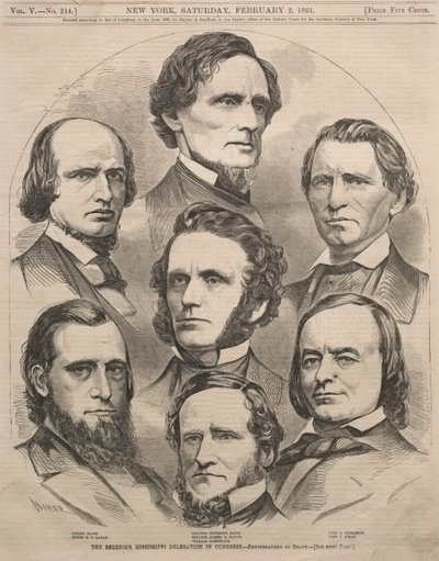 The Seceding Mississippi Delegation in Congress, 1861 by Winslow Homer
