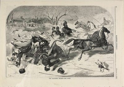 The Sleighing Season—the Upset by Winslow Homer