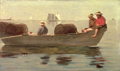 Three Boys in a Dory by Winslow Homer