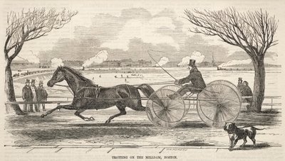 Trotting on the Mill Dam, Boston by Winslow Homer