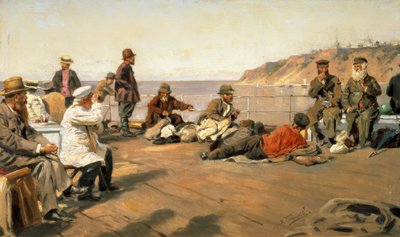 On Deck by Wladimir Jegorowitsch Makowski
