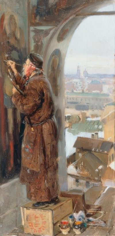 The Icon Painter by Wladimir Jegorowitsch Makowski