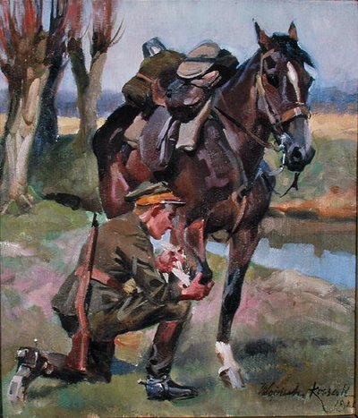 Dressing the Wound by Wojciech Kossak