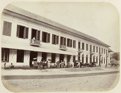 Trading Houses in Batavia at Pasar Pisang by Woodbury and Page