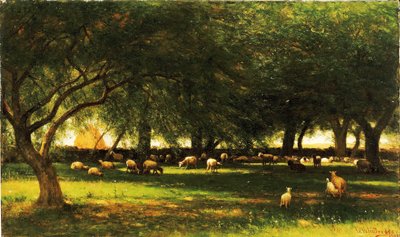 Noon in the Orchard by Worthington Whittredge