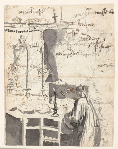 Chinese Man Making an Offering by Wouter Schouten