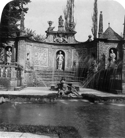 Fountain, Hellbrunn Castle, Salzburg, Austria, c1900 by Wurthle and Sons